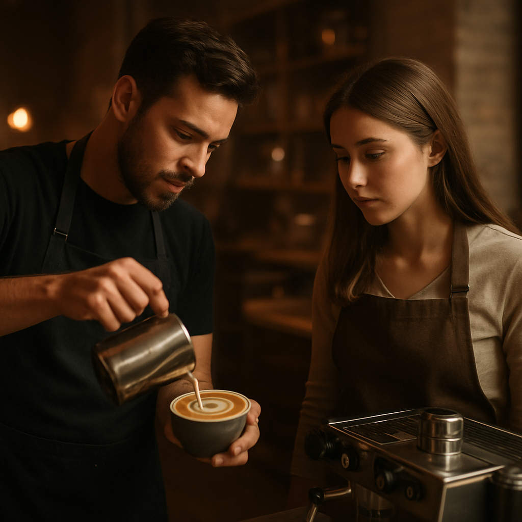 Professional barista training session at Barista Roots